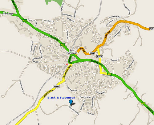 Black & Stevenson Engineering Limited - Location Map